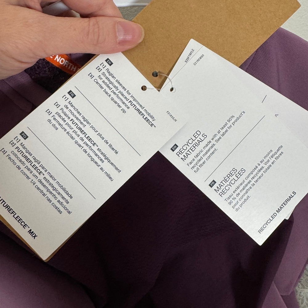NWT North Face Women's Tekwear Futrflc Sweatshirt L Purple Gorpcore Athleisure - Picture 7 of 9